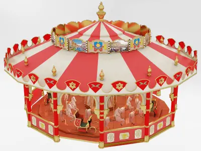 carousel 3D model