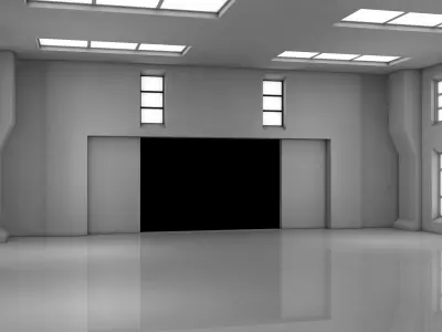 Sci Fi Warehouse 3D model 12