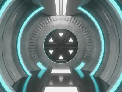Sci fi Carridor 3D model