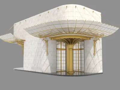 Entrance islamic grand mosque 3D model
