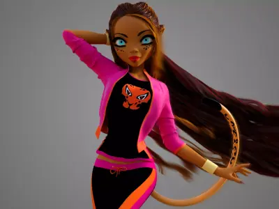 Cheetah DC Superhero Girls 3D model