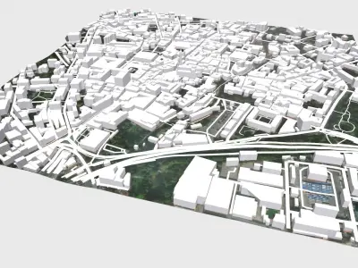 Cityscape Monza Italy 3D model