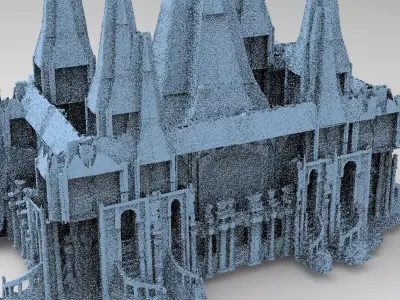 Dark Magic Fort architecture Tower cathedral  3D model
