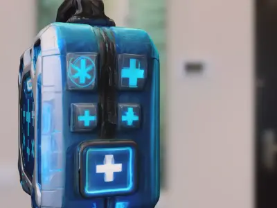 Sci Fi Medical Kit Low-poly 3D model