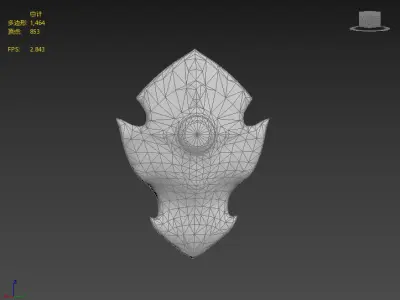 The Next Generation Knights Shield Low-poly 3D model