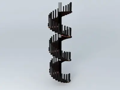 ladder spiral staircase 3D model