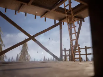 Modular Watchtower 36 Assets Low-poly 3D model