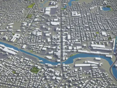 Nashua - 3D City Model Low-poly 3D model