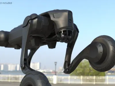  Autonomous Patrol Robot Dog Black Rigged 
