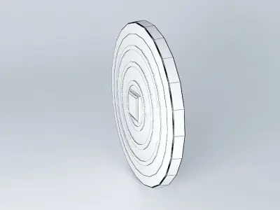 Wall Clock Detailed  Aluminium and Acrylic Free 3D model