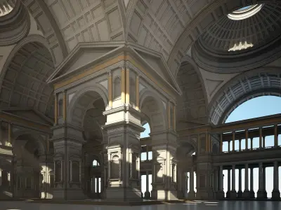 Hall of an Ancient Palace 3D model