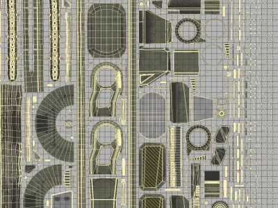 Sci-Fi Turret Gun Low-poly 3D model