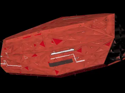Starship star trek xenoblade spaceship Low-poly 3D model