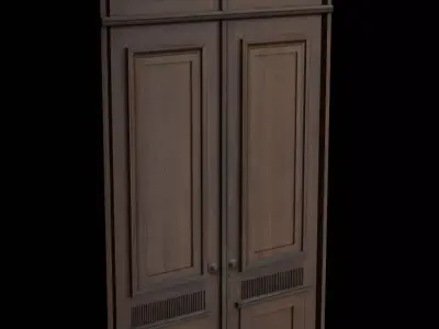 Wooden Door Lowpoly Free low-poly 3D model