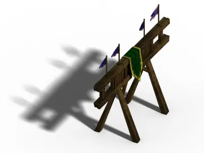 Game Gang Construction - Wood Shelf 3D model