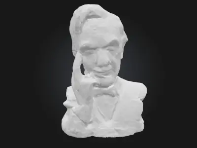 Thoughtful Statue  The Silence of Stone 3D model