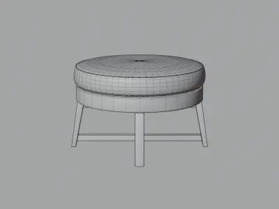 Free Ottoman Free low-poly 3D model