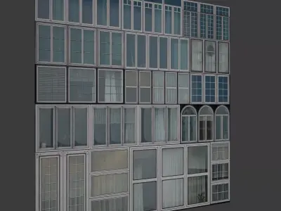 Trim Sheet Windows Perfect for low poly models Texture