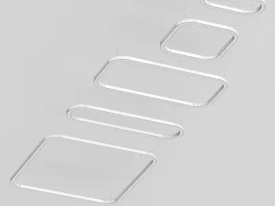 Modular luminaire HOKASU Frame-R Free 3D model