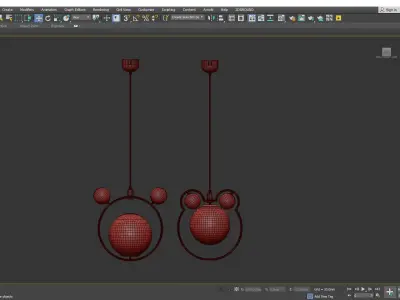 Glass Spherical Suspension Lamp 3D model