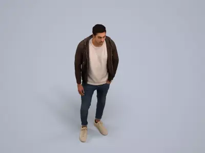 00221Paul005 - Adult Middle Eastern man waiting in public space 3D model