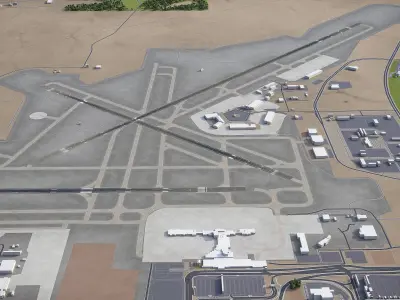 Albuquerque Sunport Low-poly 3D model