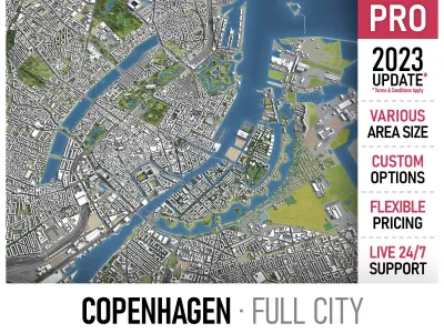 Copenhagen Low-poly 3D model