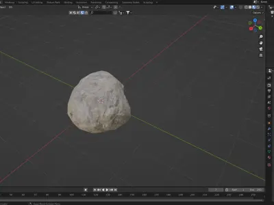 stone two rocks Low-poly 3D model