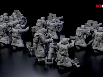 Ice Warriors - Heavy Support Squad of the Imperial Force 3D print model