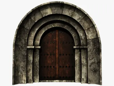 Medieval Door  Low-poly 3D model