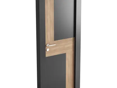 Modern entrance door 015 3D model