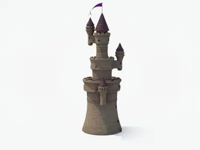  Multi Tower Castle fort 3D model
