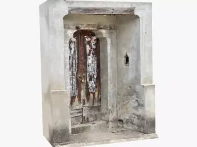 Chinese style rural house gate 3d scan 3D model