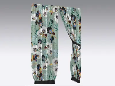 Curtain Low-poly 3D model