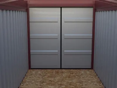 20ft Shipping Container Open Top no Cover 3D model