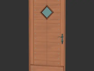 Wood Door 3 3D model