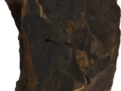 Wet Slate Rock Low-poly 3D model