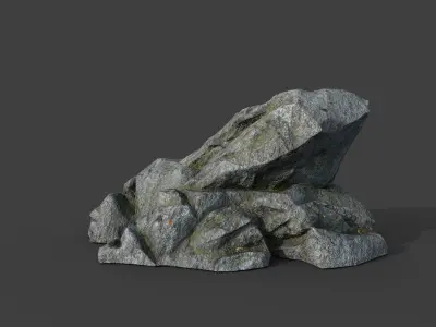 Cliff Rock 2-3 Low-poly 3D model