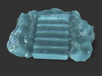 stairs stone 11 Low-poly 3D model