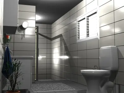 Bathroom Furniture Scene 3D model