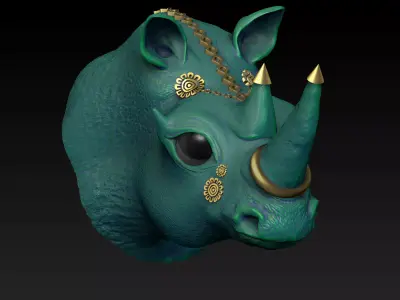 Fantasia Fauna Kifaru Rhinoceros 3D print model