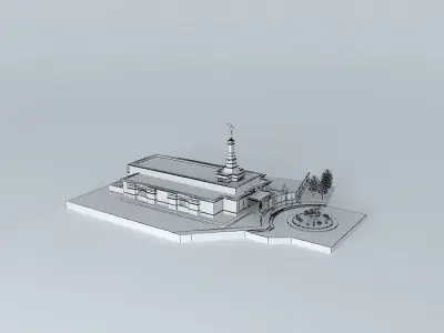 LDS. Temple Caracas, Venezuela. Templo Mormon, 96th Operating... Free 3D model