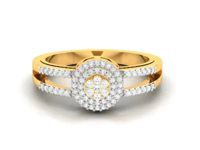 Diamond Ring For Women 3d Print Model 3D print model 69