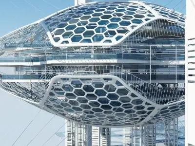 Futuristic Architectural Structure 16 3D model