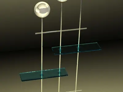 Set of lamps in Art Nouveau style 3D model