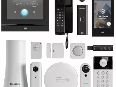 Equipment 6 Intercom And Security Set 2 Low-poly 3D model