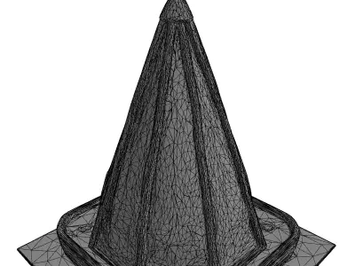 Modern Abstract Pyramidal Desk Lamp Low-poly 3D model