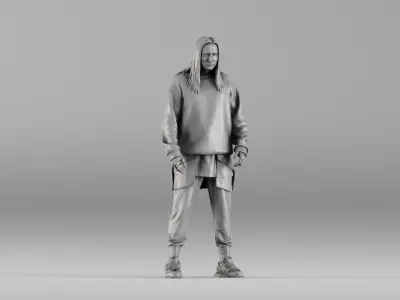 001646 Urban Style Male Realistic 3D Scanned Character 3D print model