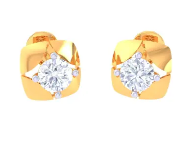Solitaire Super Light Weight Stud Earring 3D print model