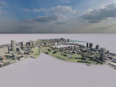 modern city- urban 3D model get